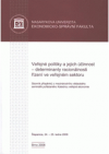 Veřejné politiky a jejich účinnost - determinanty racionálnosti řízení ve veřejném sektoru