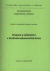 Finance a účetnictví v kontextu ekonomické krize