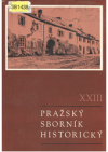 Pražský sborník historický. Sv. 23