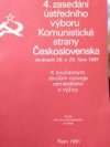 4. zasedání ústředního výboru Komunistické strany Československa ve dnech 28. a 29. října 1981