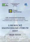 Liberecké ekonomické fórum 2007