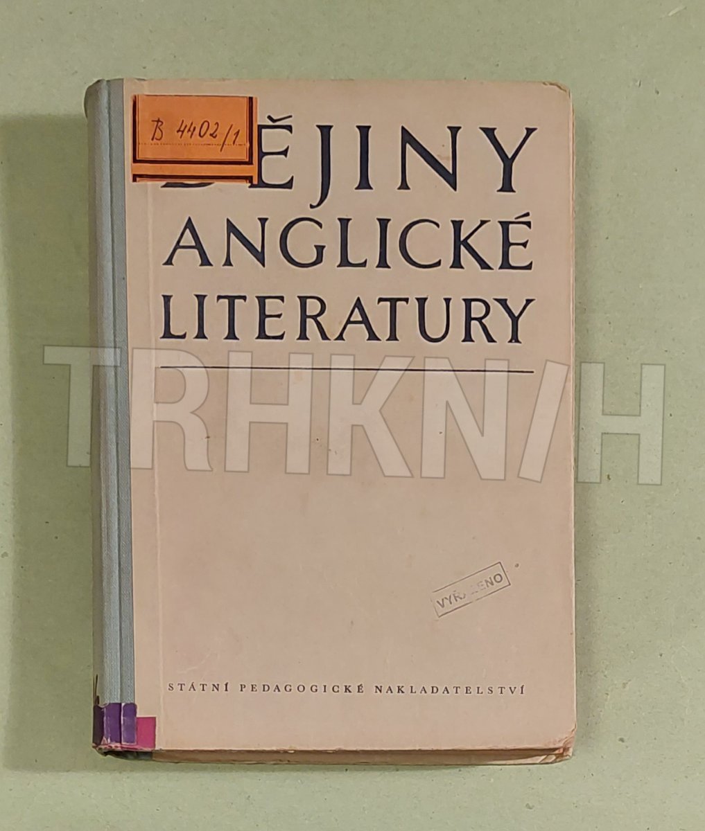 Kniha Dějiny anglické literatury období romantismu Trh knih